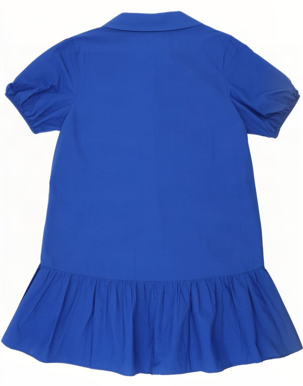 Zara Womens Tired Dress UK 16 Large Blue Bumbac