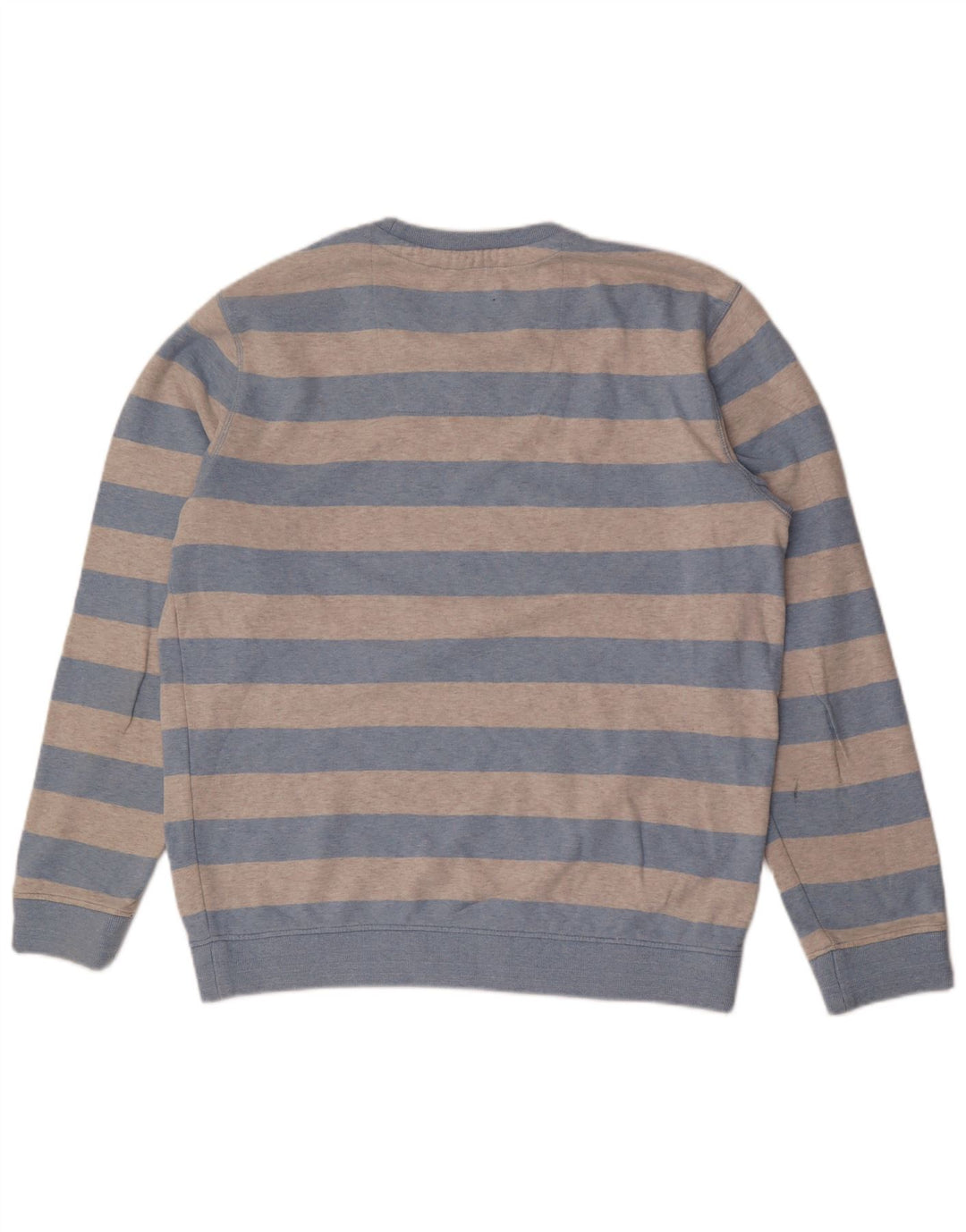 CREW CLOTHING Hanorac pentru bărbați Pulover mare din bumbac cu dungi gri