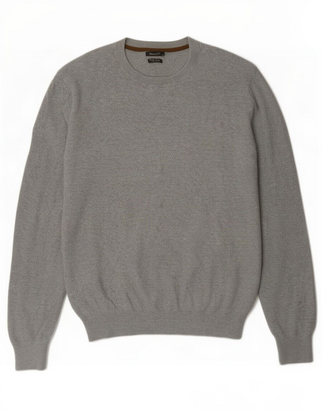 Pulover Massimo Dutti pentru bărbați cu gât roșu, bumbac mare, gri
