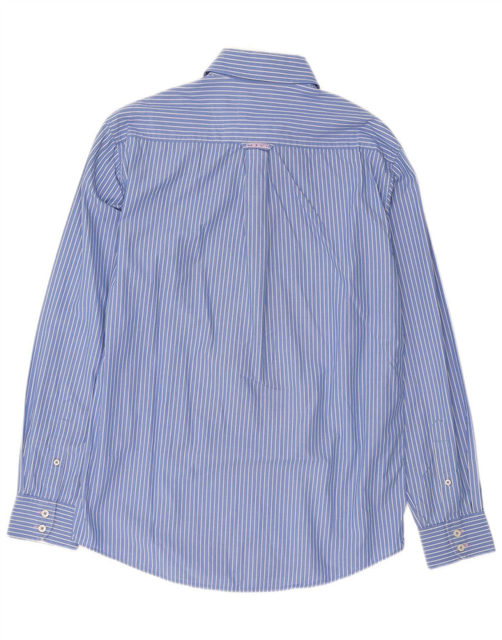 Crew Clothing Cămașă pentru bărbați, bumbac cu dungi albastre medii