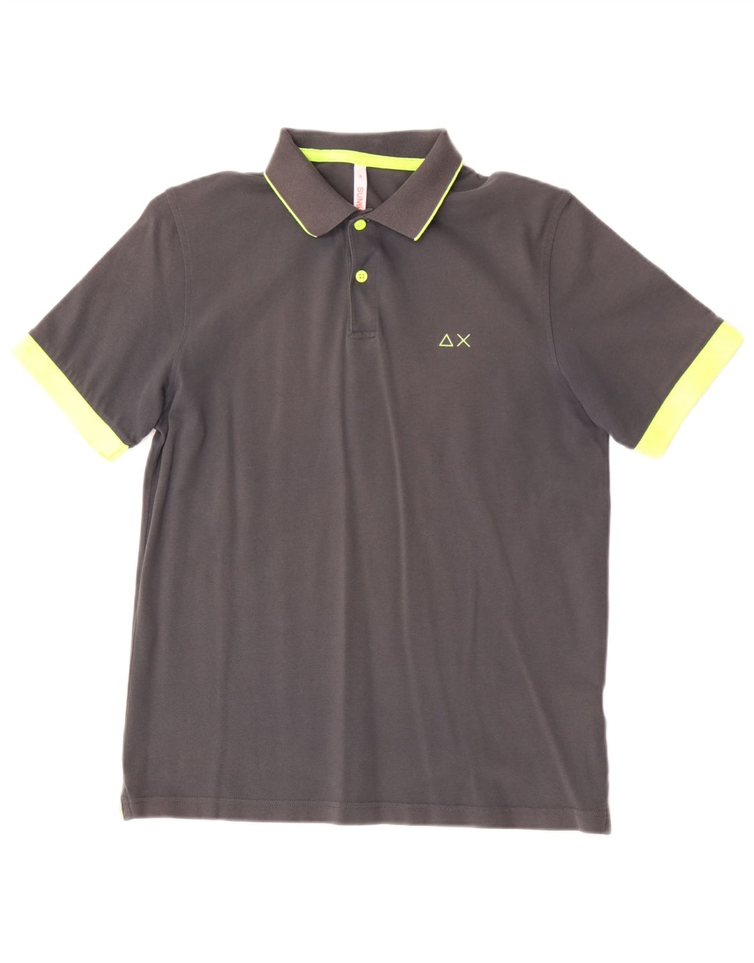 Tricou polo Sun68 pentru bărbați, bumbac, gri mediu
