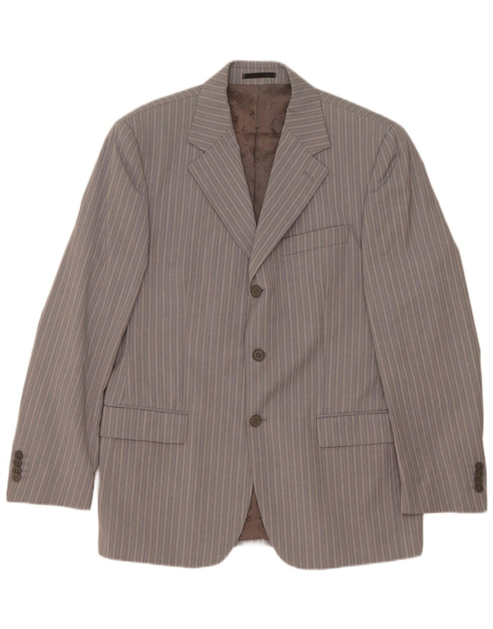Costum pentru bărbați Ferre, 3 nasturi, 2 piese, IT 50 mare L34 L33, viscoză cu dungi gri