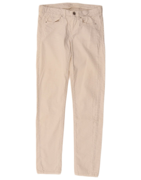 Blugi skinny pentru femei Guess W30 L29 alb catifelat