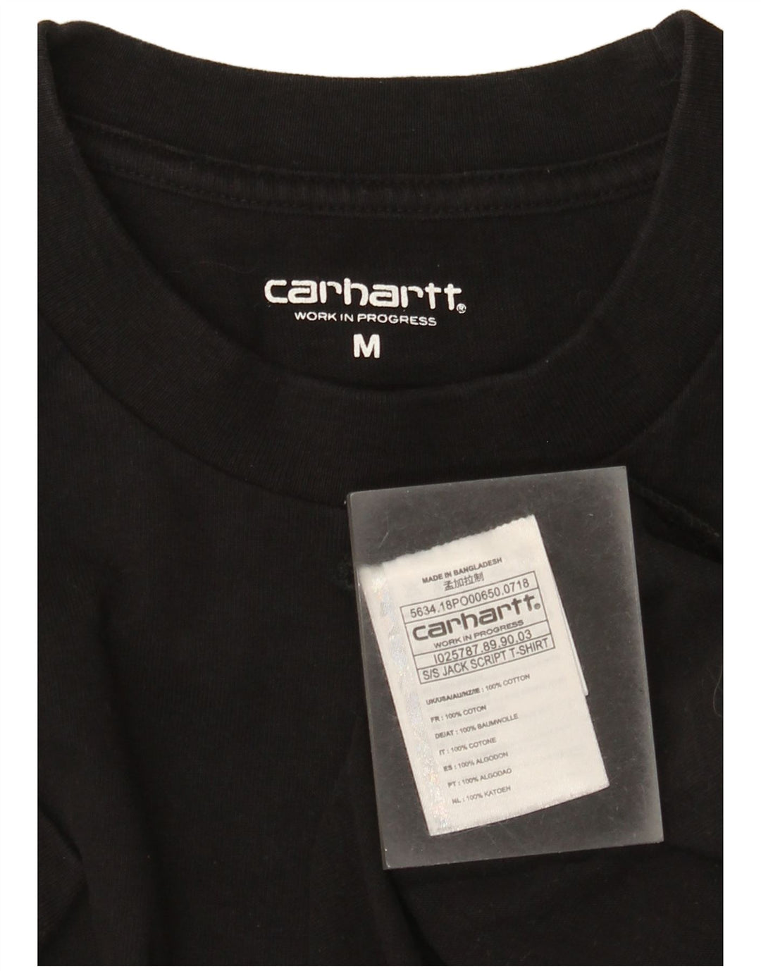 Tricou grafic pentru bărbați Carhartt Top mediu din bumbac negru
