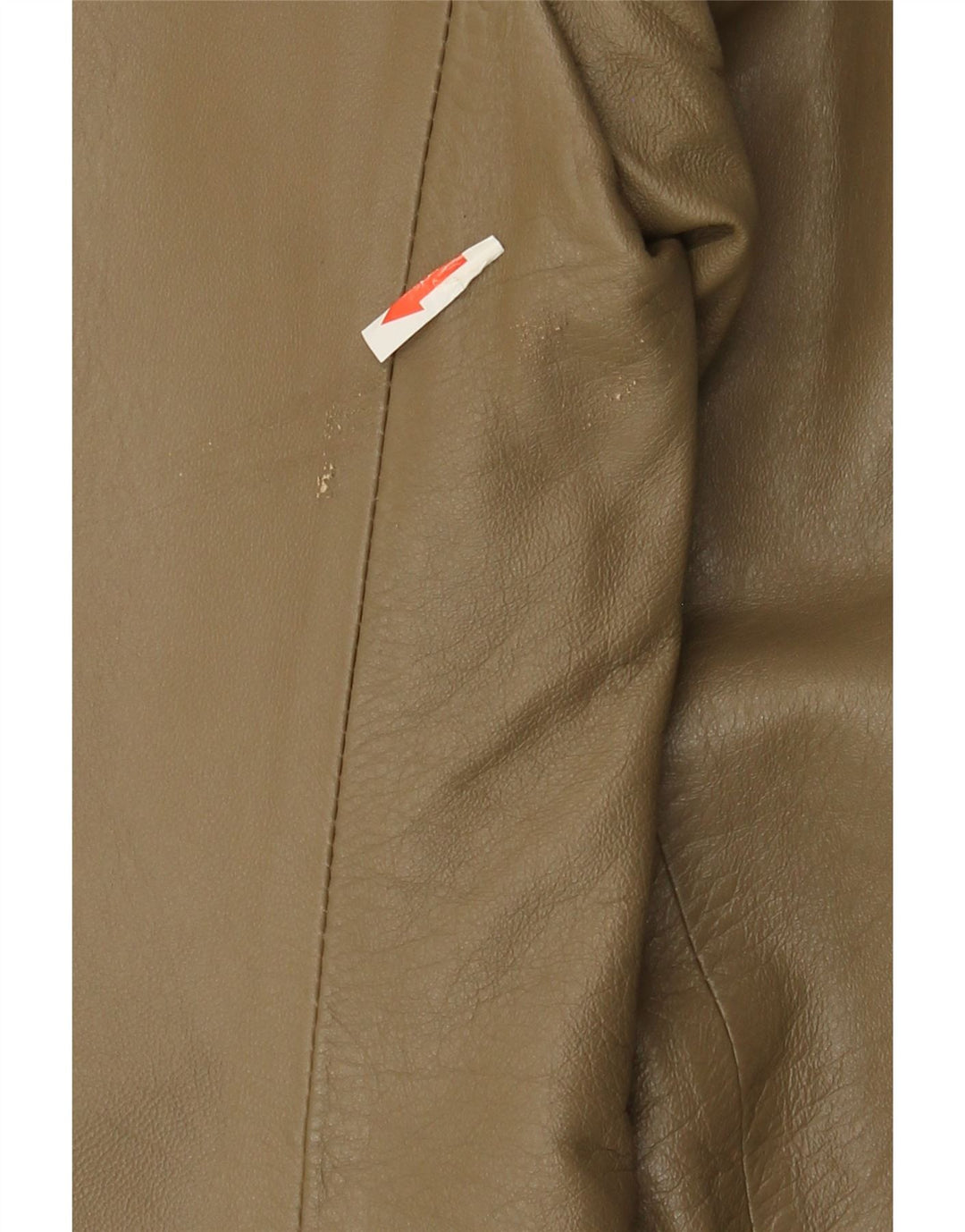 Jachetă de piele vintage pentru femei supradimensionată IT 38 XS piele kaki