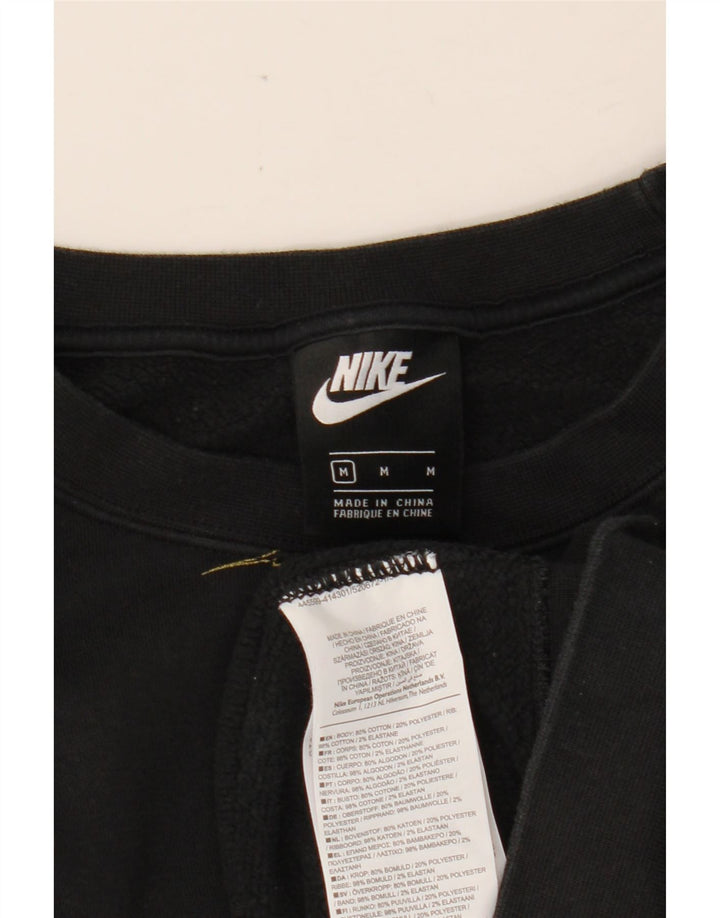 Pulover NIKE pentru femei, cu grafică, UK 14, bumbac mediu negru
