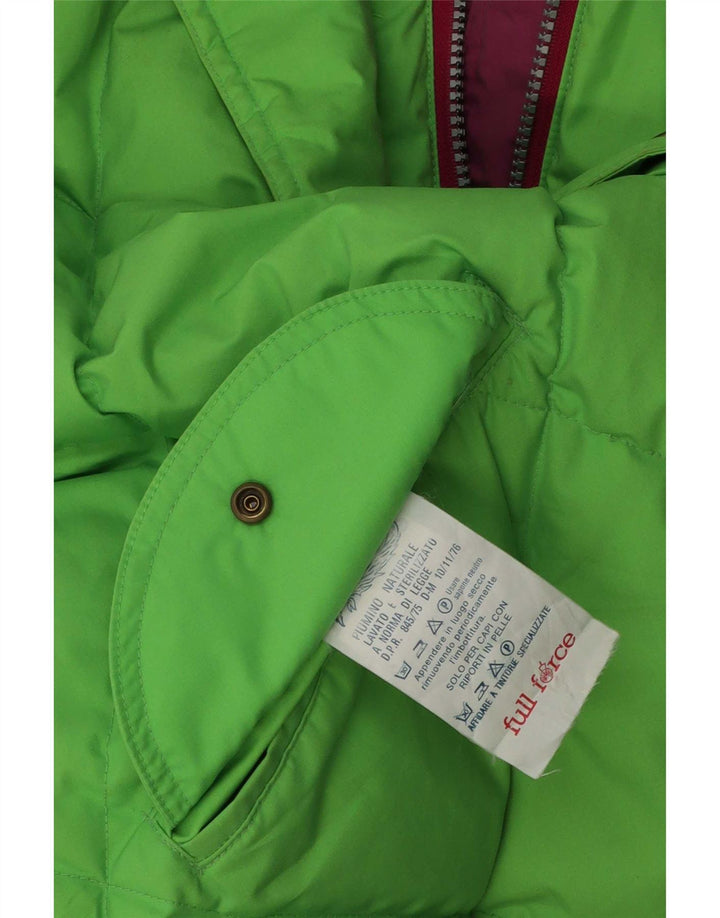 Jachetă căptușită reversibilă vintage pentru femei UK 14 mare, mov, bumbac