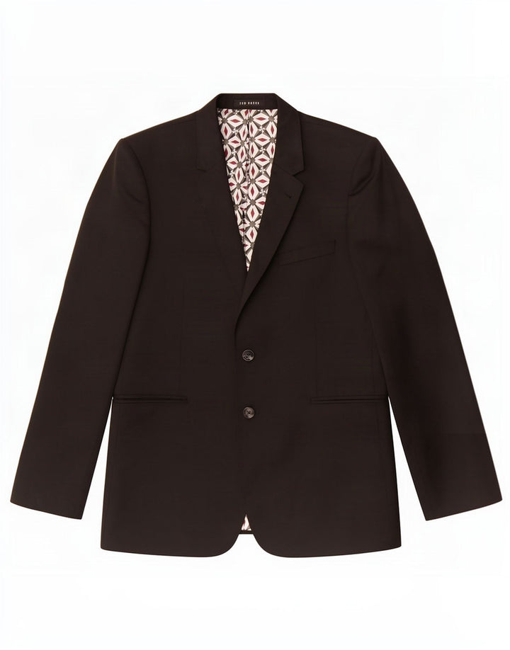 Jachetă pentru bărbați Ted Baker cu 2 nasturi, UK 42 XL, lână neagră