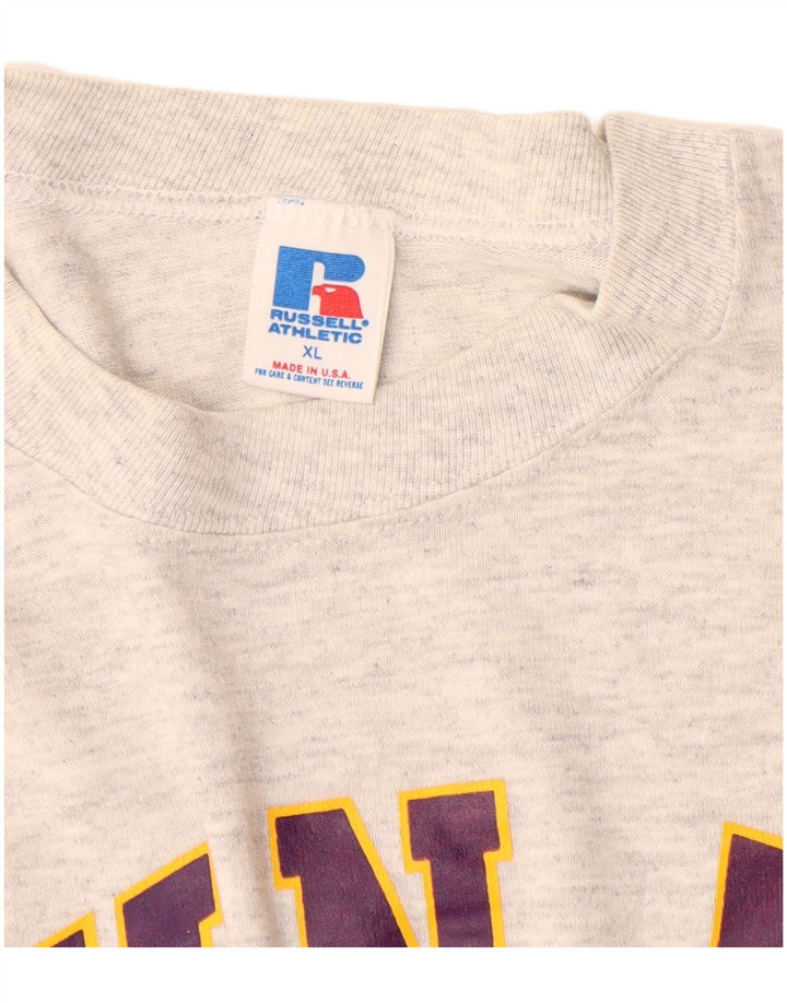 Tricou grafic pentru bărbați RUSSELL ATHLETIC Top XL bumbac gri