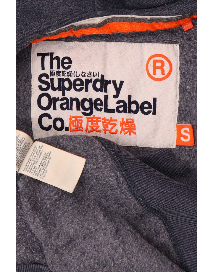Pulover Superdry pentru bărbați, cu fermoar, bumbac, albastru