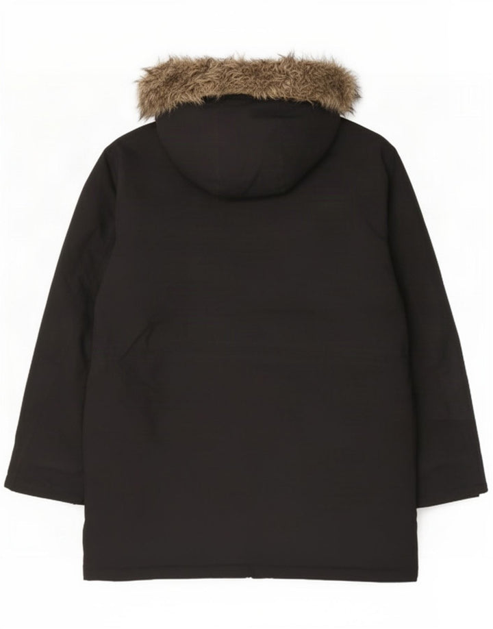 Jack & Jones jachetă parka cu glugă pentru bărbați UK 44 2XL poliester negru