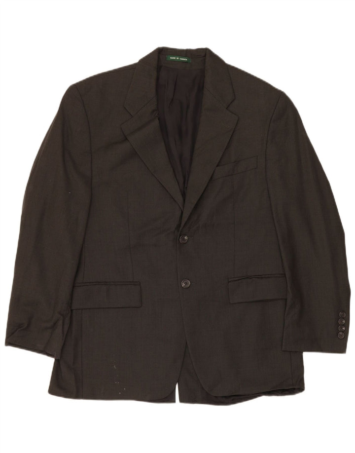 Jachetă pentru bărbați Ralph Lauren cu 2 nasturi IT 56 2XL Lână neagră