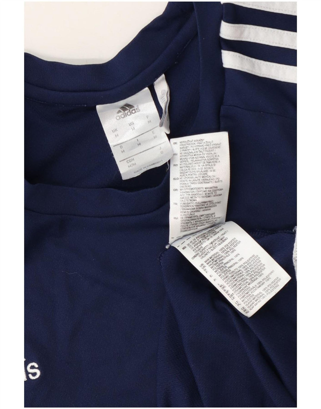 Tricou Adidas Climalite pentru bărbați Top Mediu Bleumarin Poliester Colorblock