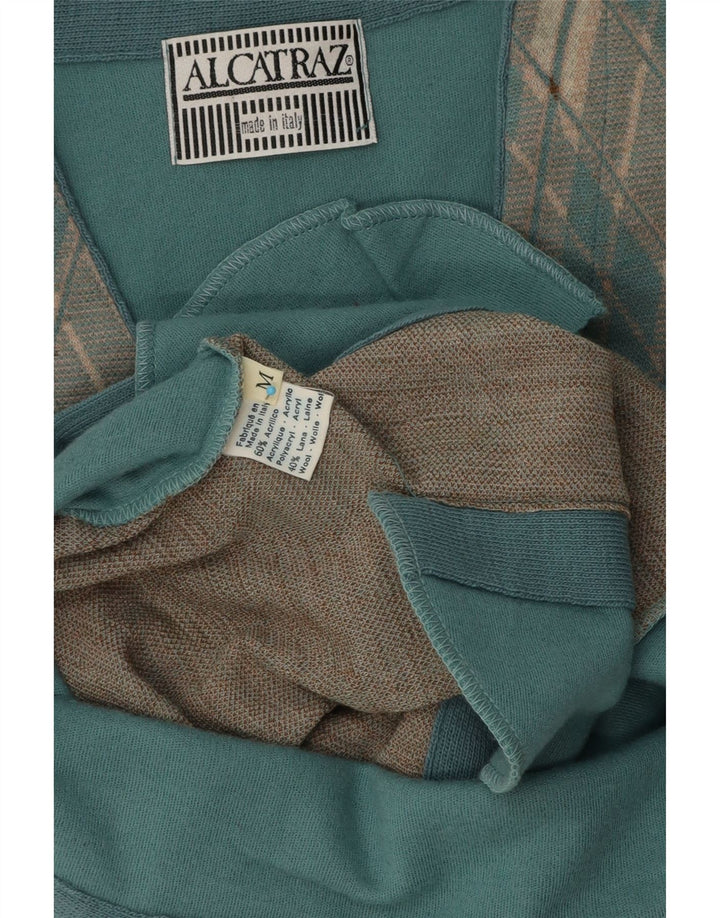 Vestă Alcatraz pentru bărbați, albastru mediu, argyle/diamond acrilic