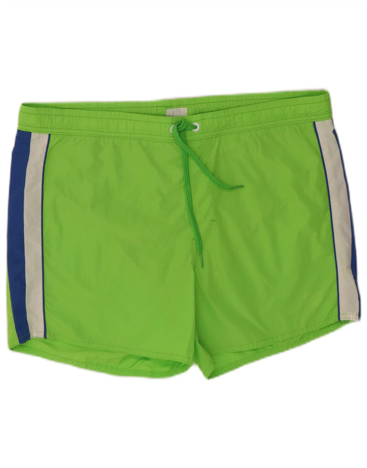 Pantaloni scurți de înot Arena pentru bărbați, verde mediu, poliester color bloc