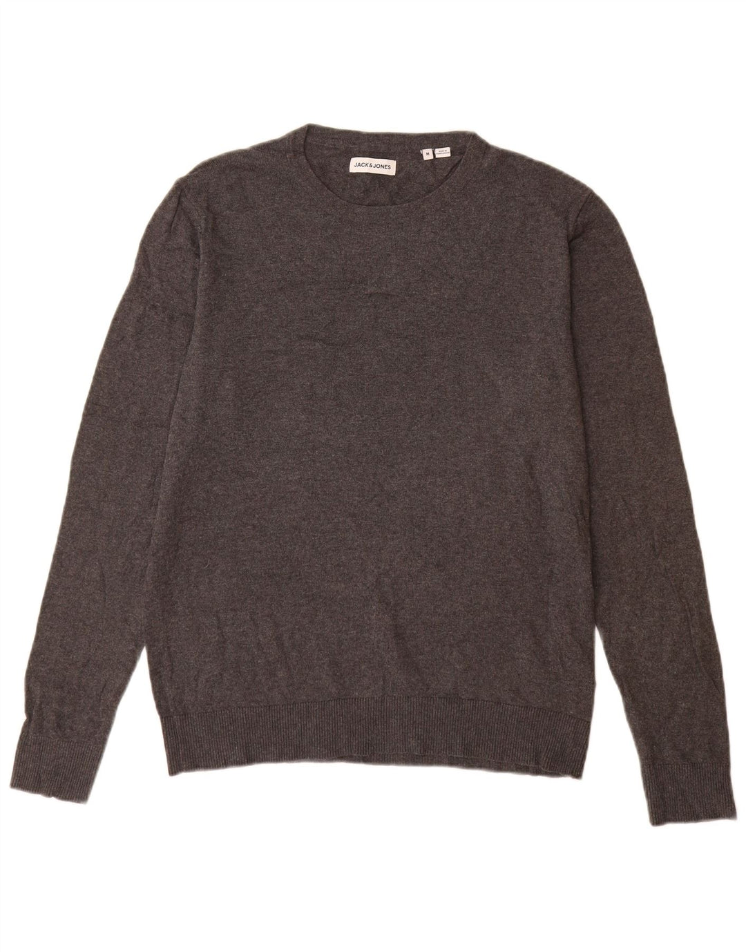 Pulover Jack & Jones pentru bărbați, cu gât crew, bumbac, gri mediu