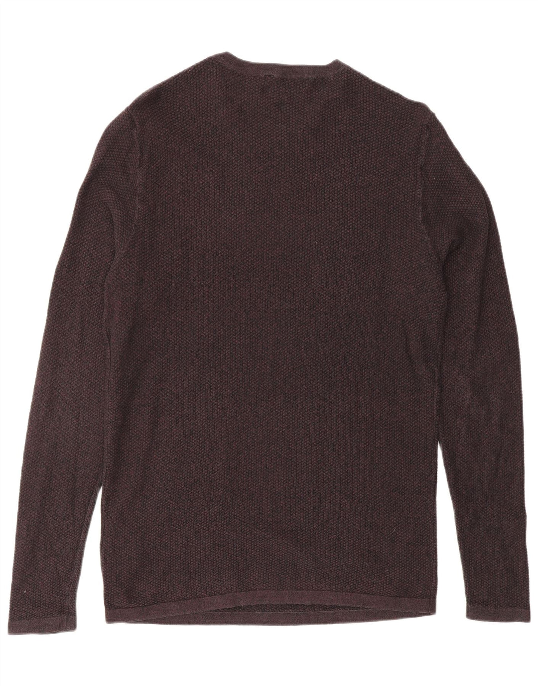 JACK & JONES Top pentru bărbați cu mânecă lungă din bumbac burgundy mic