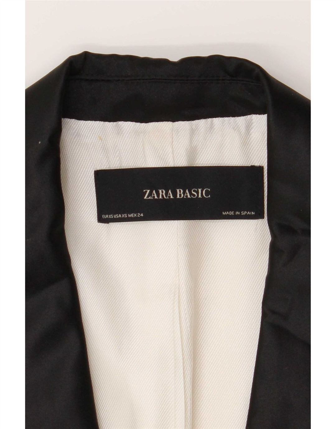 Blazer pentru femei Zara cu 2 nasturi, UK 6 XS, alb, poliester