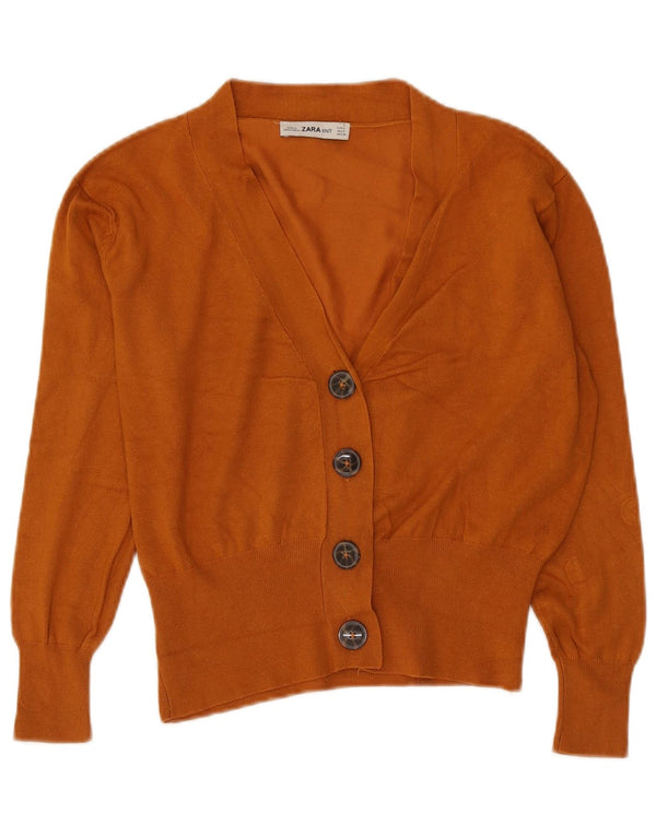 Pulover cardigan pentru femei Zara UK 14, viscoză maro medie