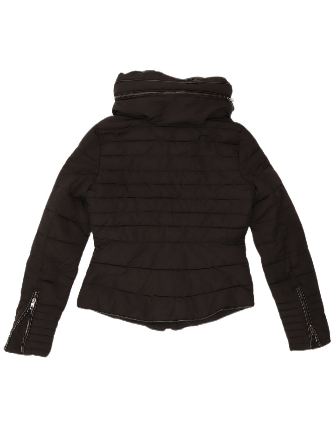 Jachetă căptușită cu glugă pentru femei Zara UK 6 XS Poliester negru