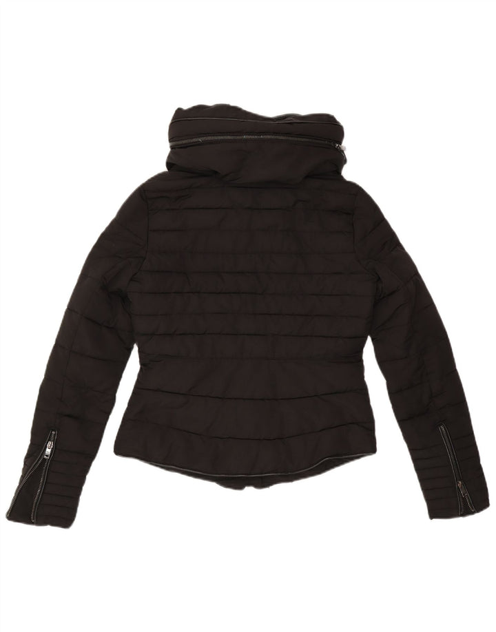 Jachetă căptușită cu glugă pentru femei Zara UK 6 XS Poliester negru