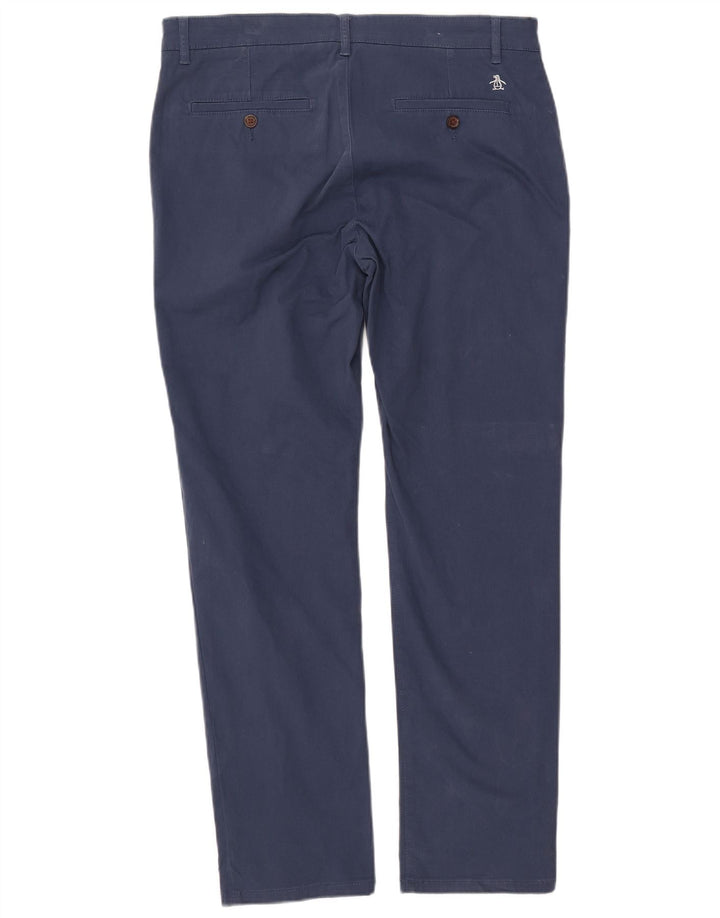 Pantaloni chino slim pentru bărbați PENGUIN L34 L32 bumbac bleumarin