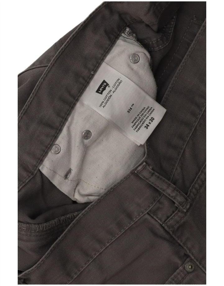 Blugi drepti pentru bărbați Levi's 514 W34 L30 bumbac gri