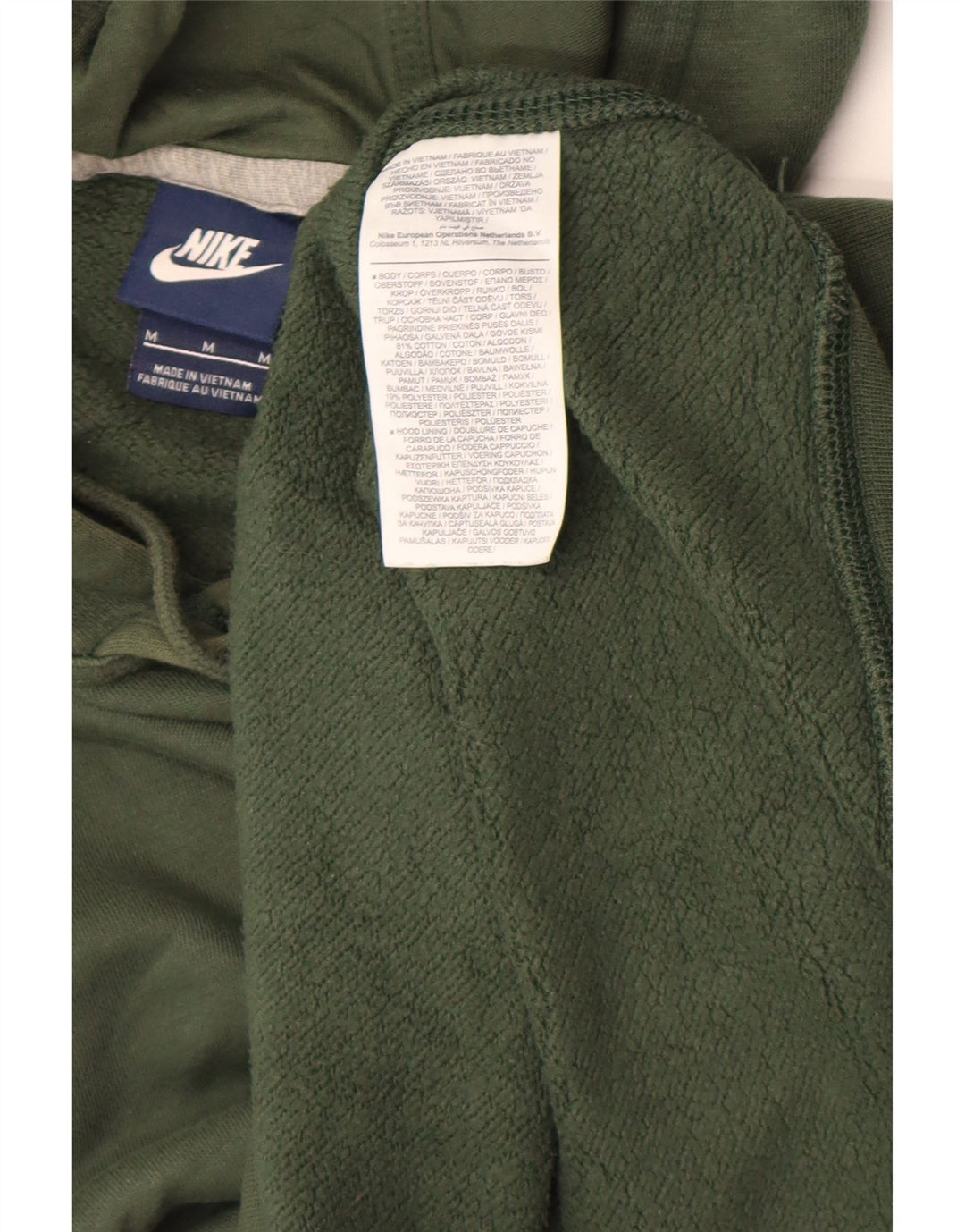 Pulover Nike pentru bărbați, bumbac verde mediu