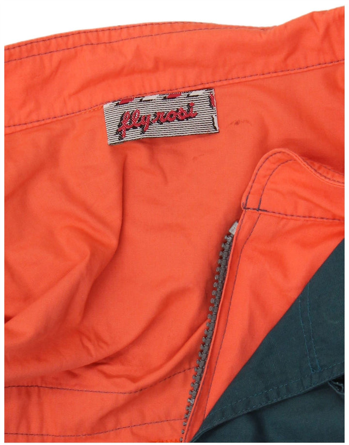 Bomber VINTAGE pentru femei UK 18 XL, verde, colorblock