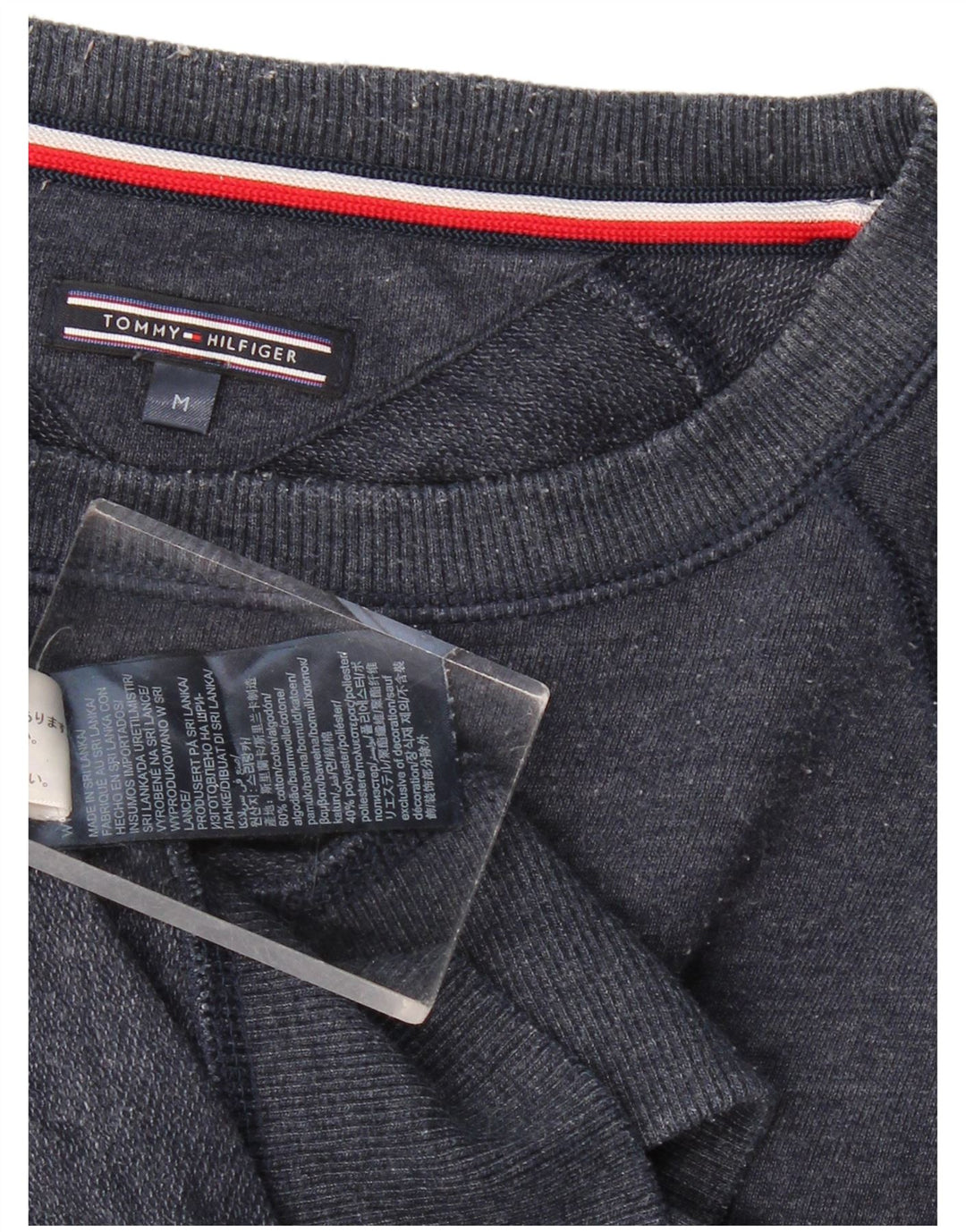 Hanorac pentru bărbați Tommy Hilfiger, cu tăiere obișnuită, pulover mediu din bumbac bleumarin