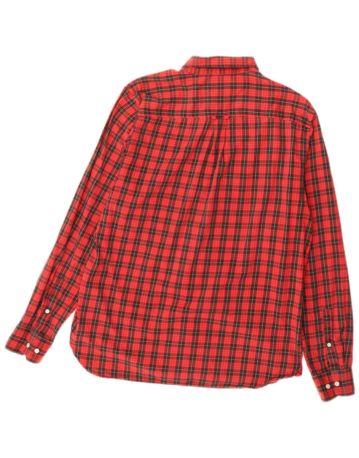 Cămașă de flanel pentru bărbați Superdry, bumbac cu carouri roșii mari