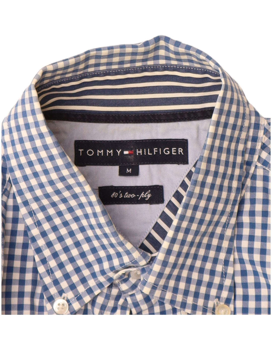Cămașă pentru bărbați Tommy Hilfiger, în carouri, din bumbac, albastru mediu