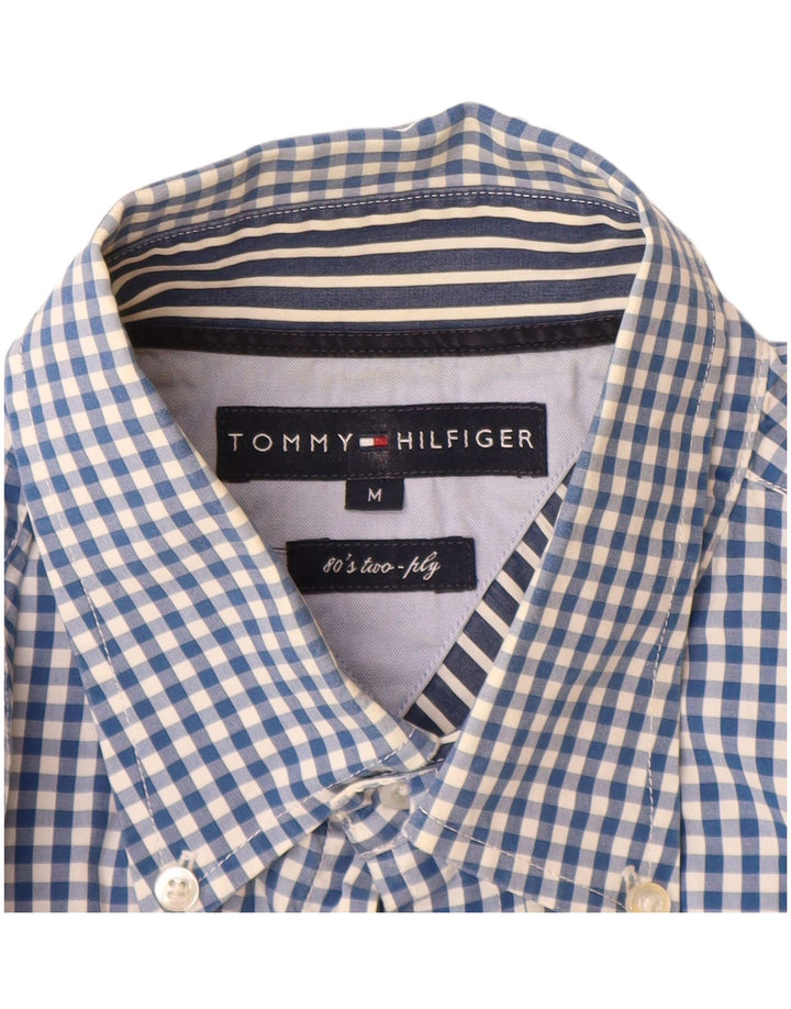 Cămașă pentru bărbați Tommy Hilfiger, în carouri, din bumbac, albastru mediu