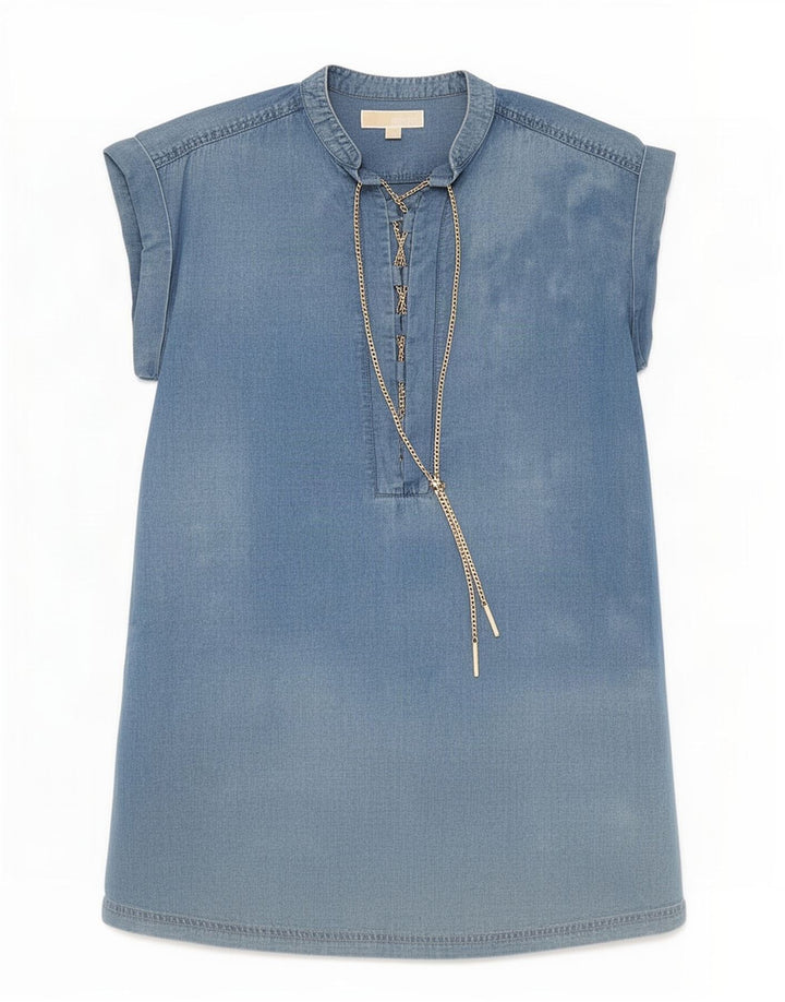 Rochie schimbătoare pentru femei Michael Kors UK 10 mic albastru Lyocell