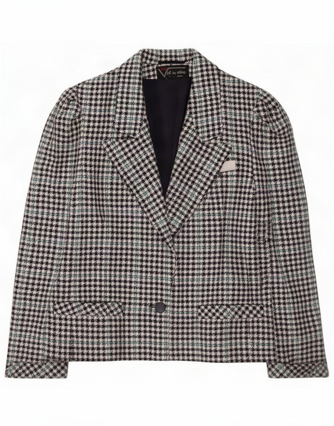 Vintage Womens Blazer Jacket IT 34 XS Multicolor Houndstooth Classic
