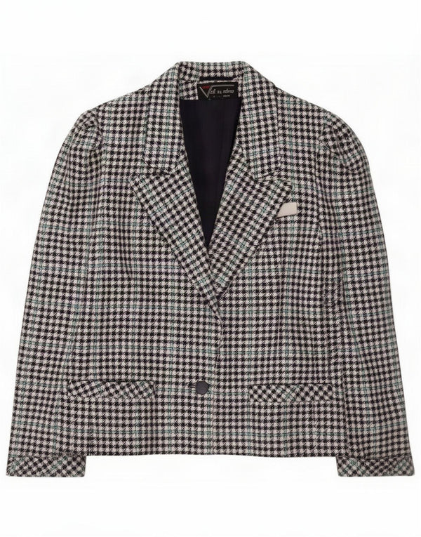 Vintage Womens Blazer Jacket IT 34 XS Multicolor Houndstooth Classic