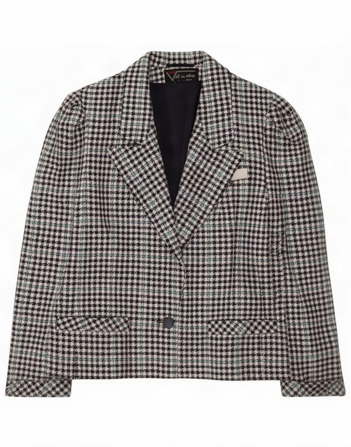 Vintage Womens Blazer Jacket IT 34 XS Multicolor Houndstooth Classic