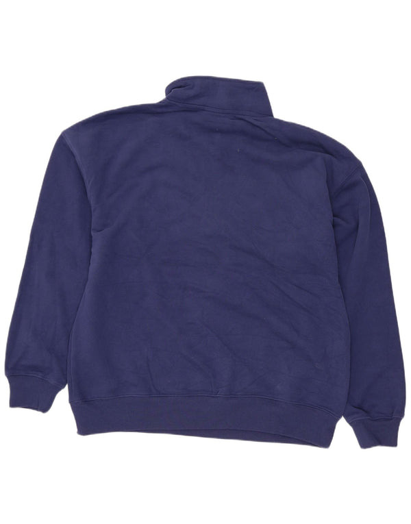 Pulover pentru femei Champion, cu fermoar supradimensionat, cu gât, UK 10 Mic, bleumarin