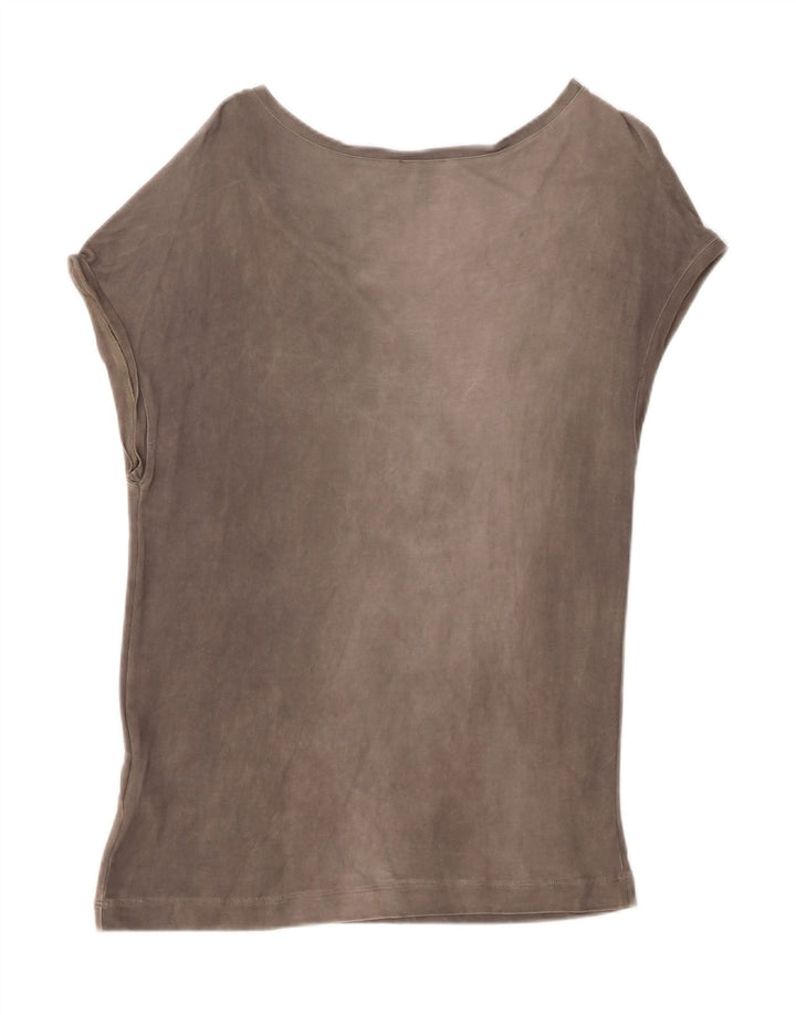 Marella Tricou Femei Top UK 14 Medium Gri Viscose