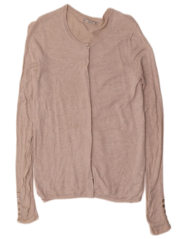 Pulover cardigan pentru femei Zara UK 10 mic, bej, viscoză