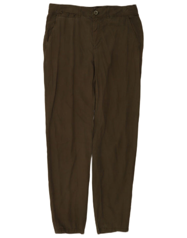 Pantaloni chino conici pentru femei Zara EU 36 XS W26 L28 Green Lyocell