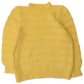 Pulover vintage cu gât țestoasă pentru femei UK 14 Large Yellow