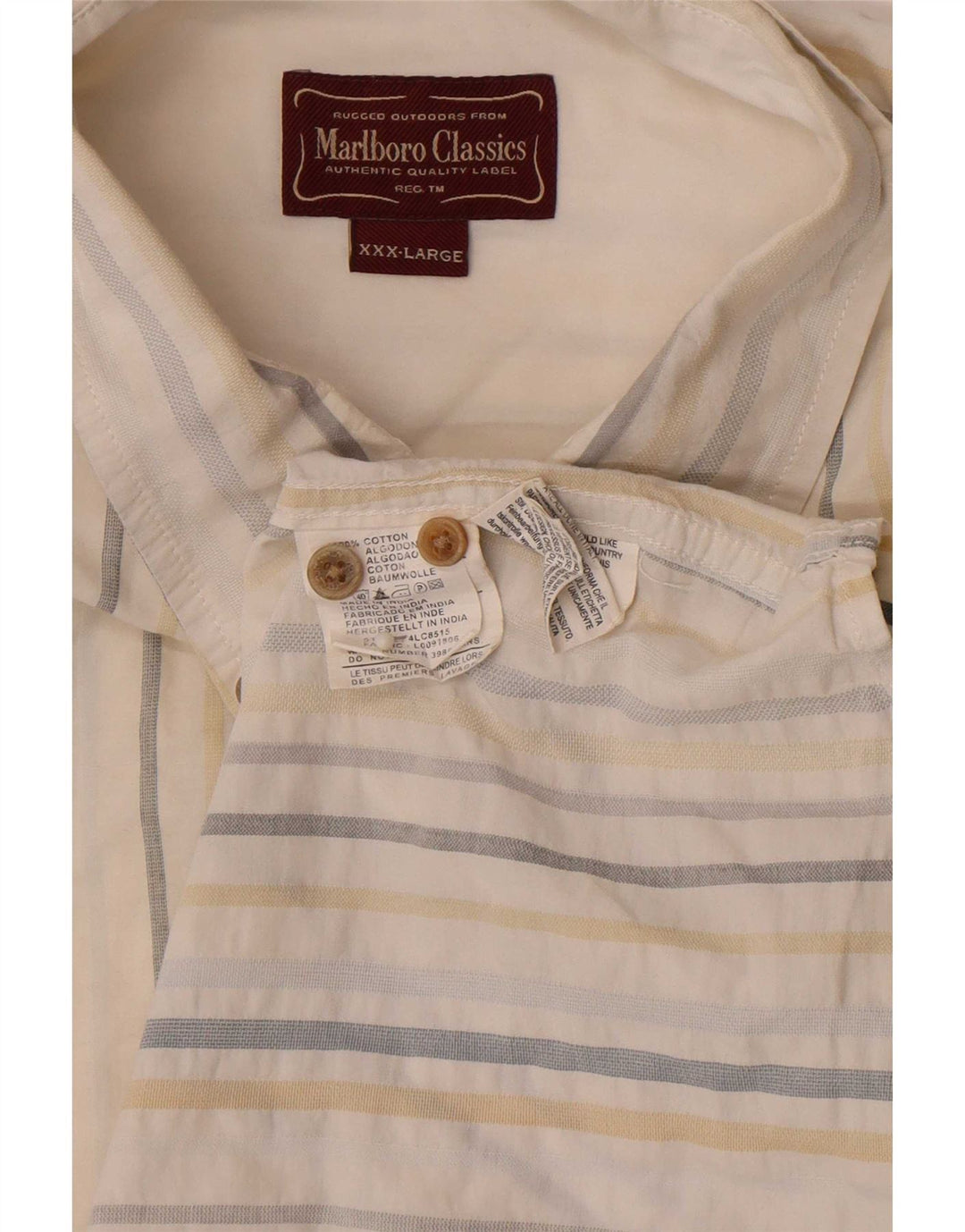 Cămașă pentru bărbați Marlboro Classics 3XL, bumbac cu dungi albe