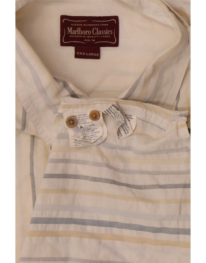 Cămașă pentru bărbați Marlboro Classics 3XL, bumbac cu dungi albe