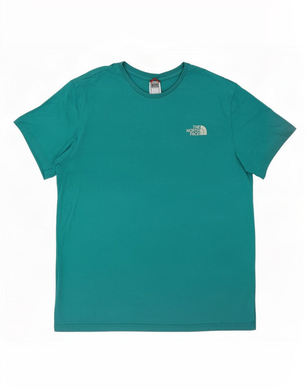 The North Face Mens T-Shirt Top Large Turquoise Cotton