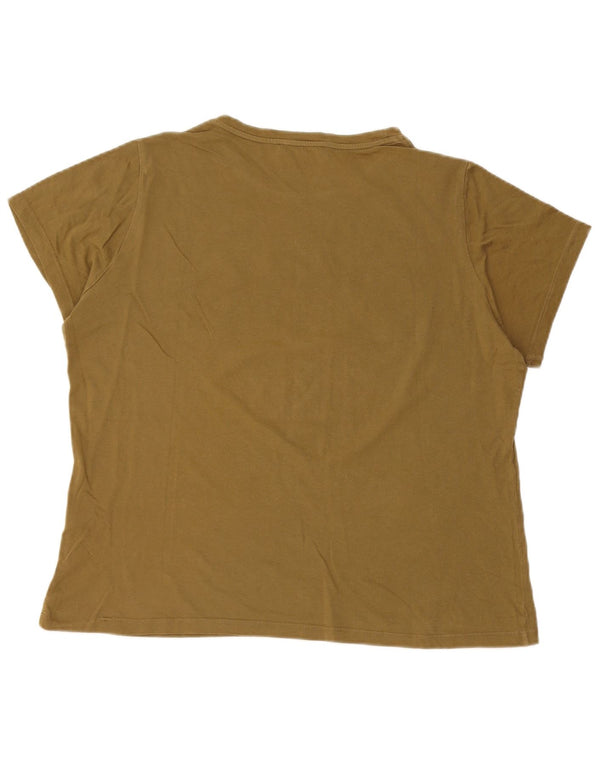 Tricou grafic Trussardi Jeans pentru femei Top UK 16 Large Kaki Bumbac