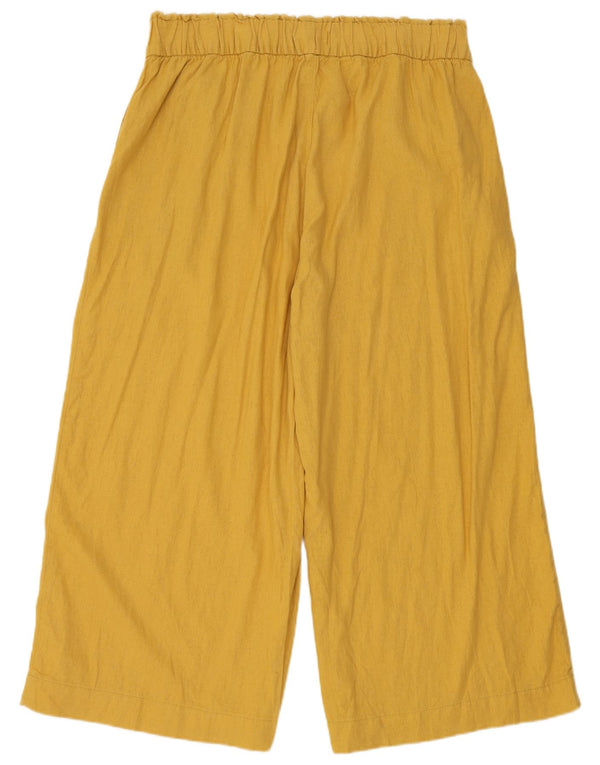 Marks & Spencer Pantaloni Capri Cullotes pentru femei UK 14 Large W34 L22 Galben