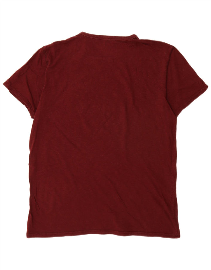 Tricou grafic pentru bărbați American Eagle Top mare din bumbac Burgundy