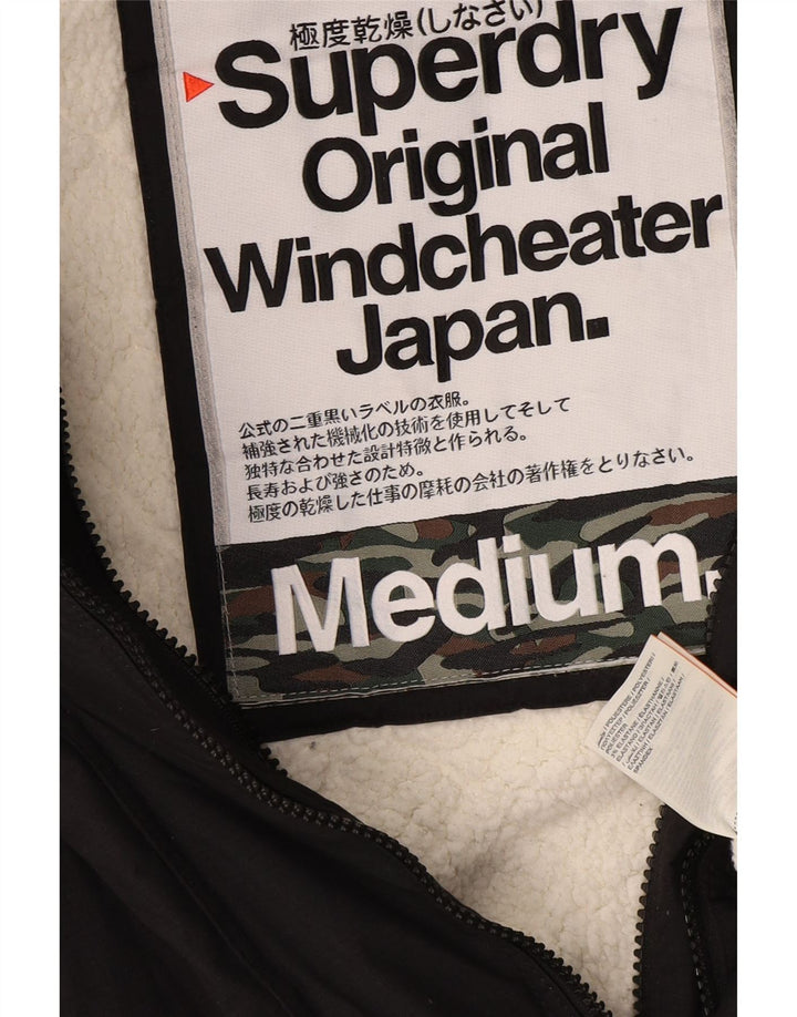 Jachetă Windbreaker cu glugă Superdry pentru bărbați UK 38 Medium Black