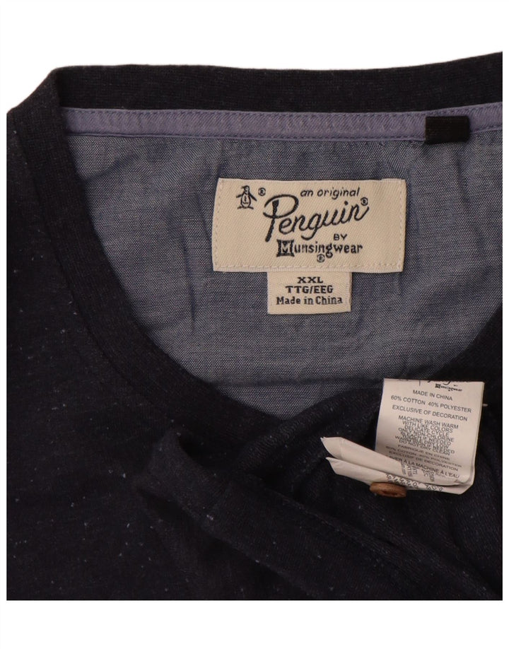 Tricou pentru bărbați Pinguin Top 2XL Bumbac bleumarin